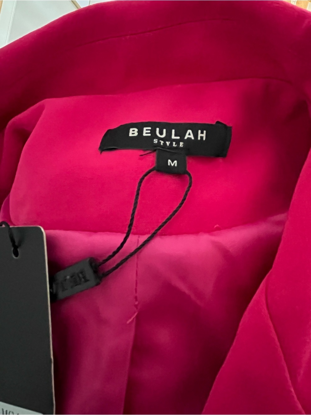 NWT Beulah Style Hot Pink Embellished Bow Jacket/Blazer Size Medium - Picture 14 of 16